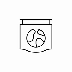 world banner icon sign vector