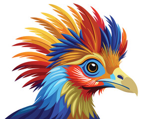 Obraz premium a vivid watercolor of a hoatzin bird with its striking appearance