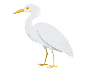 Obraz premium a beautiful watercolor of a snowy egret with its elegant plumage