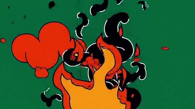 Realistic 3D animation of scattered fire with smoke and sparks. Looped and rendered in 32-bit Apple ProRes with alpha channel. Drag and drop into any editing project with ease
