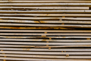 detail of sawn timber drying in layers detail of sawn timber drying in layers