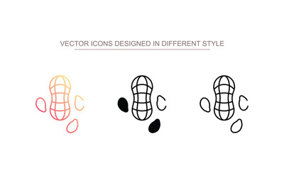 Peanuts icon design with white background stock illustration