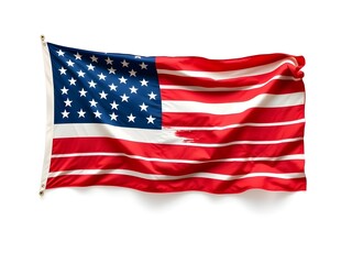 Obraz premium United State of America map flag isolated on the white background.