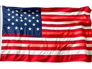 Fototapeta premium United State of America map flag isolated on the white background.