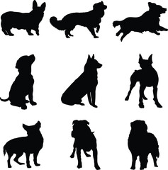 Dog black vector 