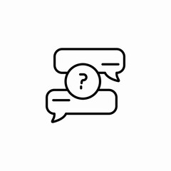 question chat icon sign vector