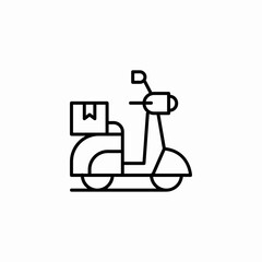 scooter delivery icon sign vector
