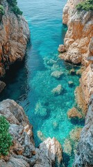 Azure Serenity: A Breathtaking Cove in the Mediterranean