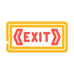 exit information color icon vector illustration