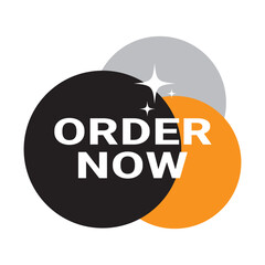 Order now vector logo illustration. .Order now banner vector icon.