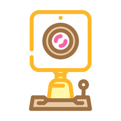 security camera smart home color icon vector illustration