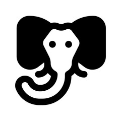 elephant line icon