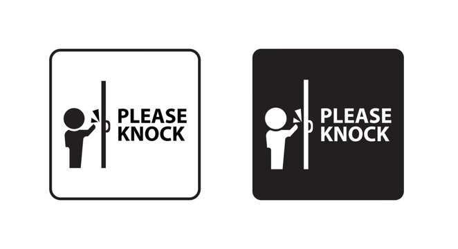 please knock sign