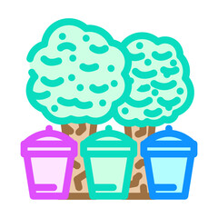 eco friendly waste disposal nature sustainable fitness color icon vector illustration
