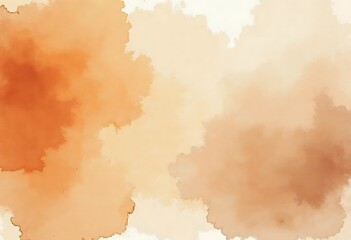 Obraz premium Warm Earth Tone Watercolor Background – Terracotta, Sienna, Ochre Ink Wash Texture with Subtle Paper Grain