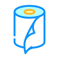 roll toilet paper color icon vector illustration