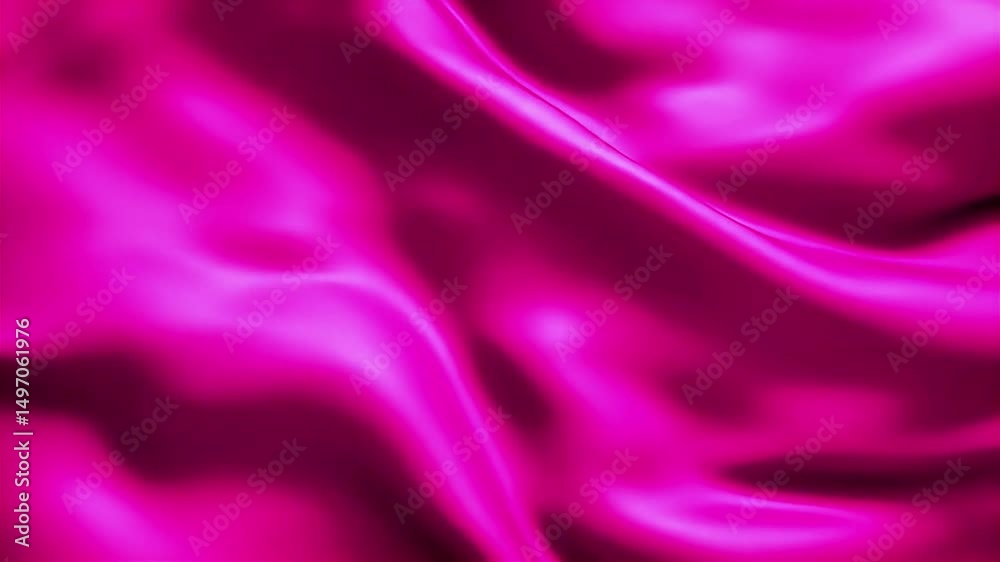 Poster abstract magenta silk fabric flowing in gentle waves video background