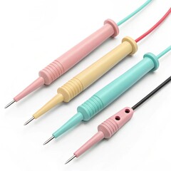 Fototapeta premium Set of probes for circuit measurement and testing highlighting feature analysis and lab tools 