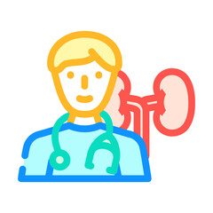 nephrologist urology color icon vector illustration