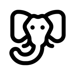 elephant line icon