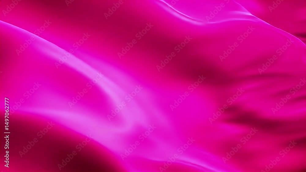 Aufkleber Flowing Fuchsia Fabric: Abstract Motion of Silky Material in Dynamic Video