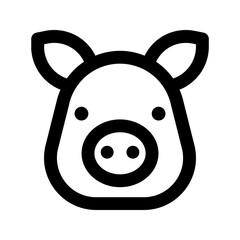 pig line icon