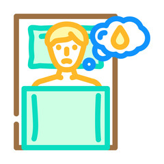 nocturia urology color icon vector illustration