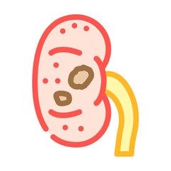 urolithiasis urology color icon vector illustration