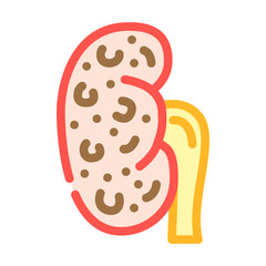 renal failure urology color icon vector illustration