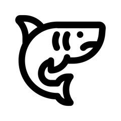 shark line icon