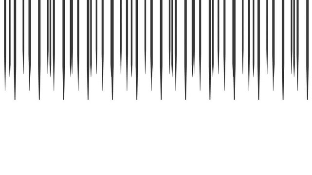 がっかりやショックなどをイメージした効果線のアニメーション素材（背景透過）