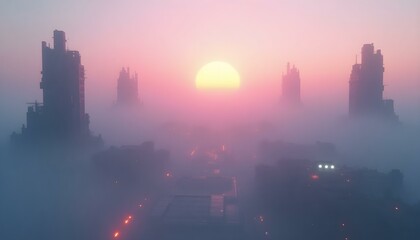 Fototapeta premium Futuristic digital landscapes with floating geometric islands and neon accents .