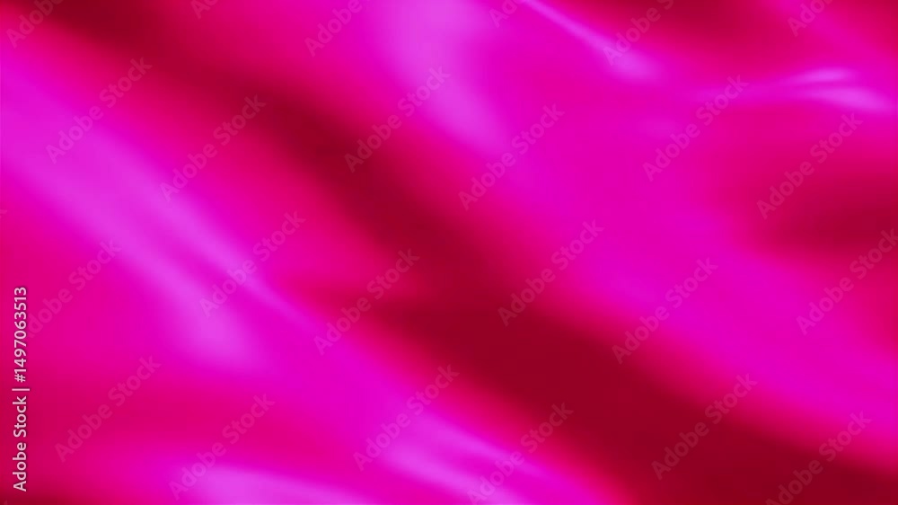Aufkleber Flowing Magenta Fabric: Abstract Motion and Light Play in a Seamless Video Loop