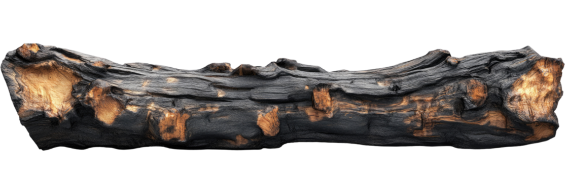 Charred log