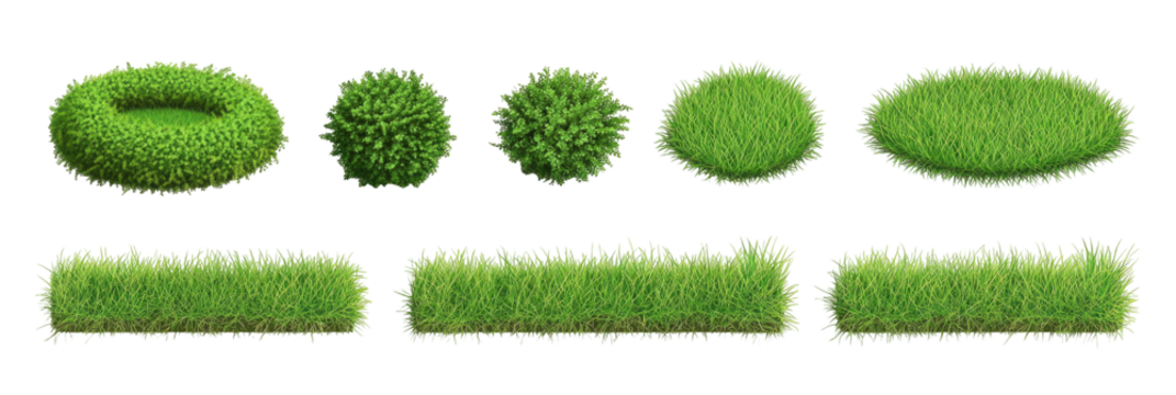 Various grass shapes for landscaping
