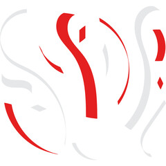 Indonesia Confetti Element