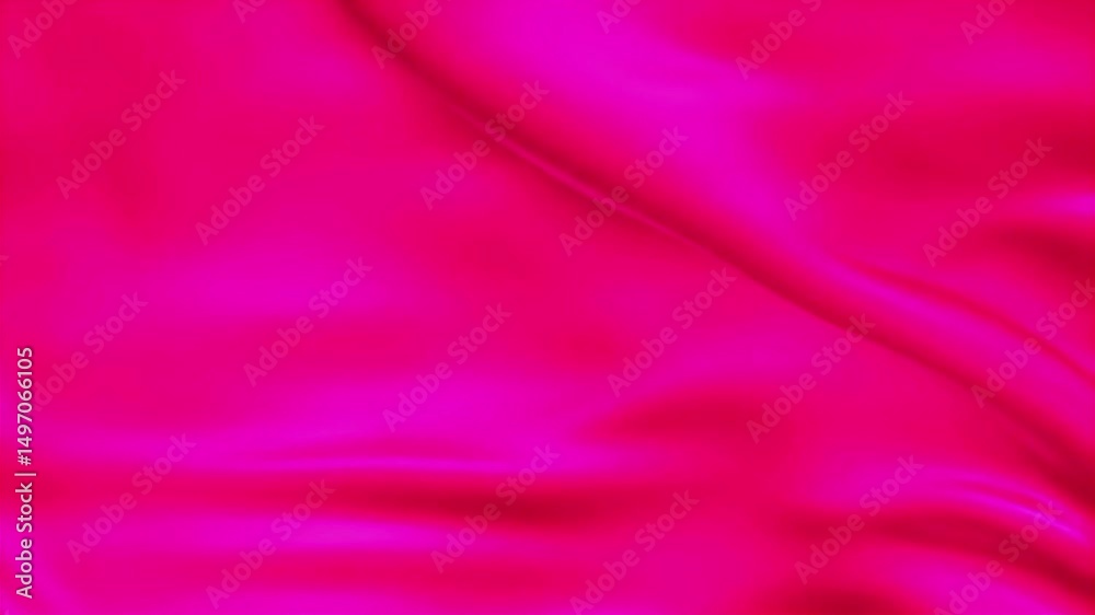 Aufkleber flowing magenta fabric: abstract motion and light play in a seamless video loop