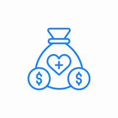charity funding icon sign vector
