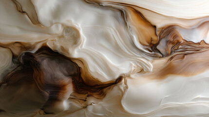 flowing cream and brown textures mimic natural marble patterns encouraging exploration of warm organic shapes and visual depth