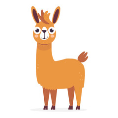 Naklejka premium cute funny cartoon llama
