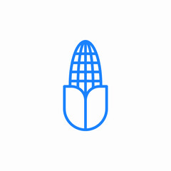 corn kernel icon sign vector
