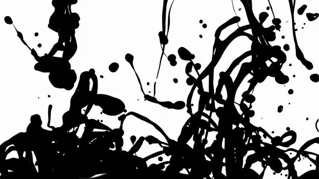 Dynamic Ink Drop Motion in Cinematic Style for Video Footage