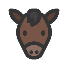 horse line fill icon