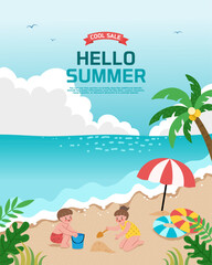 여름휴가, 바닷가, 해변놀이, 가족여행