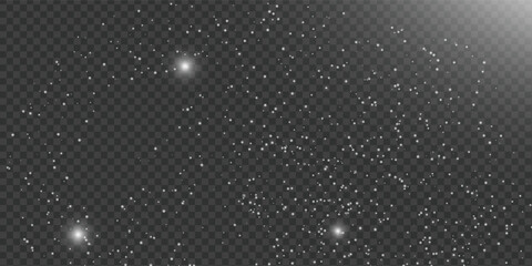 Shimmering Dust. Bokeh Lights. Festive Designs.White png dust light. Bokeh light lights effect background. Christmas background of shining dust. Christmas glowing light confetti and spark overlay.