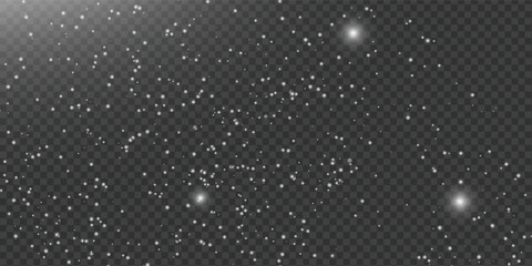 Shimmering Dust. Bokeh Lights. Festive Designs.White png dust light. Bokeh light lights effect background. Christmas background of shining dust. Christmas glowing light confetti and spark overlay.