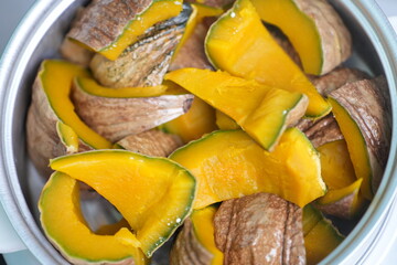 Steamed pumpkin simple, sweet, and naturally beautiful