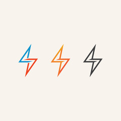 Powerful Lightning Bolt Logo Design with Electric Energy Flash Icon in Vector Style Format