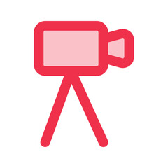 Fototapeta premium video camera line fill icon