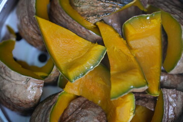 Steamed pumpkin simple, sweet, and naturally beautiful
